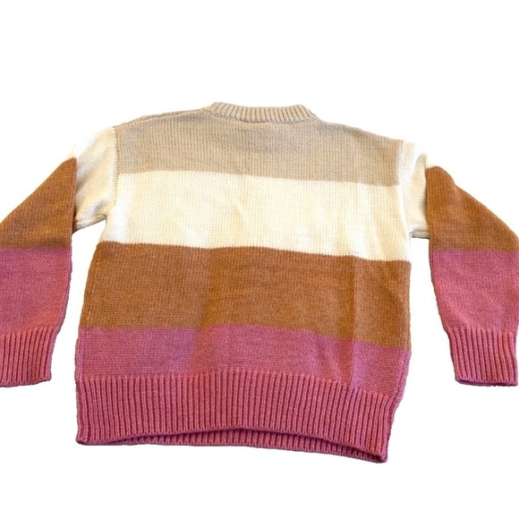 ROXY Striped Womens Sweater Cream/Orange/Pink/Grey; Size S - Picture 2 of 6